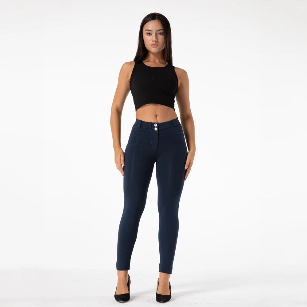 Leggings Gym Women's Sports Tight Skinny Navy Exercise Legging Stretch Athletic Leggins