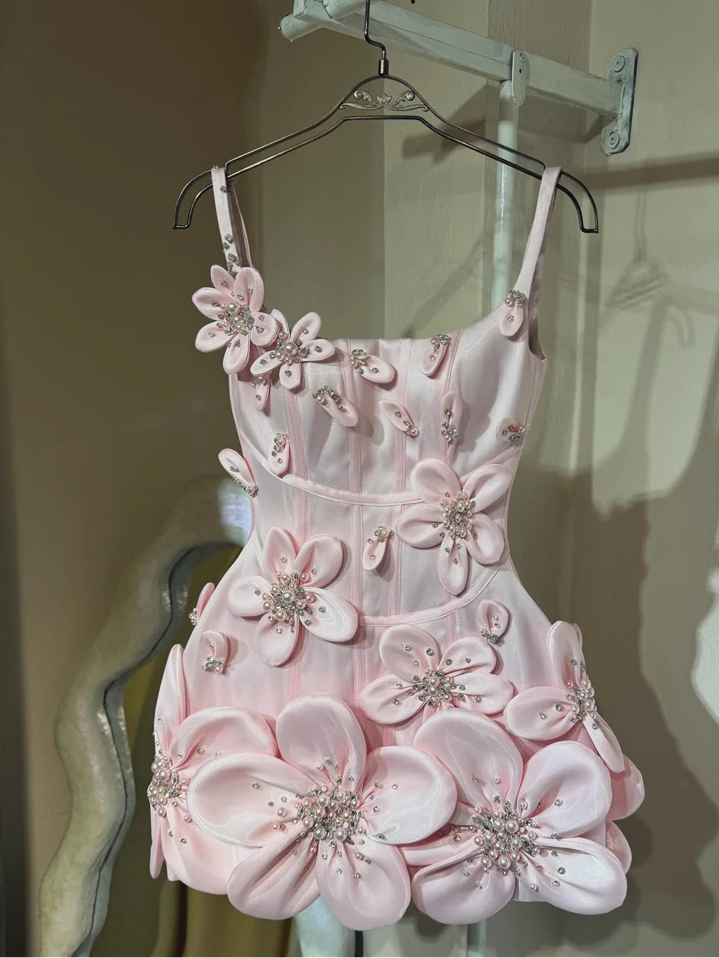 Dresses Wedding Spaghetti Straps Elegant Party Dresses for Women Luxury 3D Flowers Elegant Woman Dress
