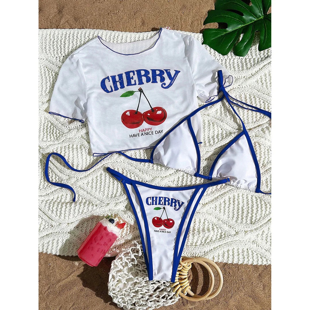Bikini set Short Sleeve Bikini Female Swimsuit Women Swimwear Bather Bathing Suit Swim