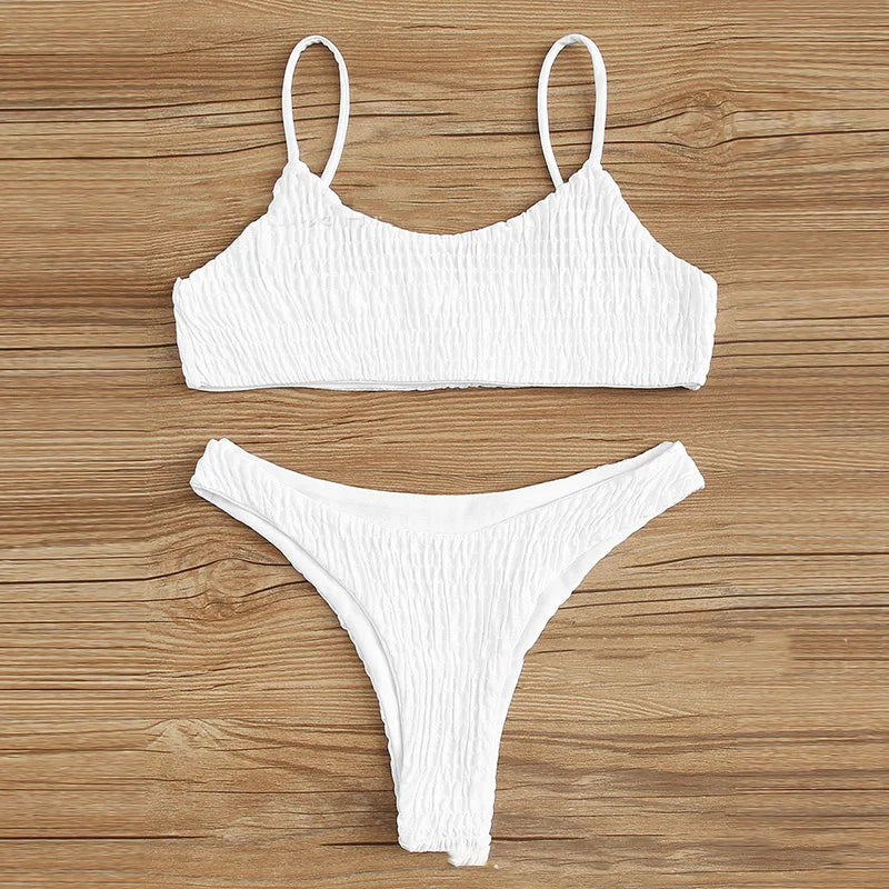 Sexy for Women Bikini Summer 2025 New Simple Solid Swimwear Bikinis Sets