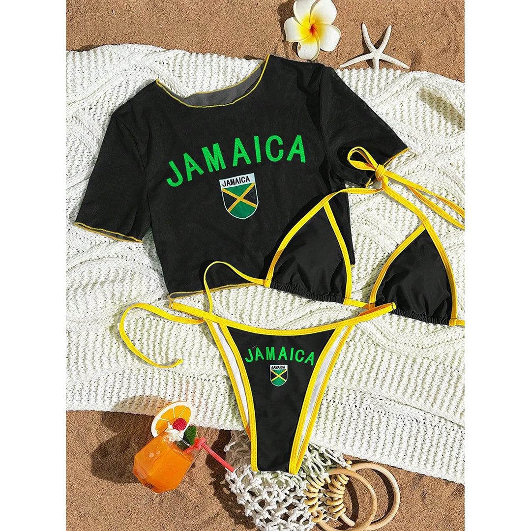 Bikini set Short Sleeve Bikini Female Swimsuit Women Swimwear Bather Bathing Suit Swim