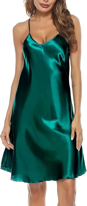 Nightgown Classic Solid Color Strappy Dress Effortlessly Create a Lazy Home Style Elevate Your Home Rituals