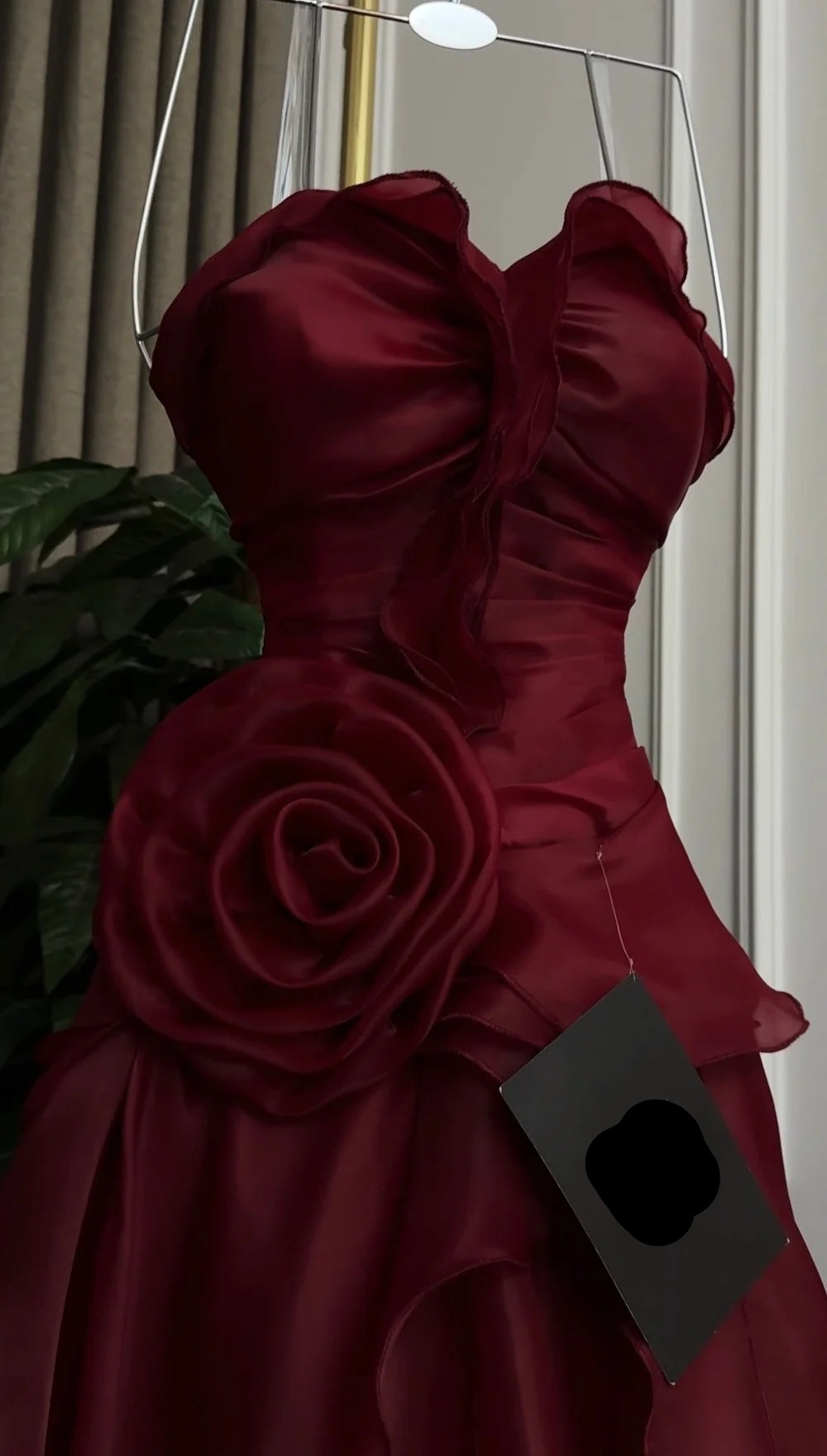 ROSE Pink elegant Sleeveless Satin Cascading Ruffle Prom Dresses Illusion vestidos de noche Formal Evening 2026