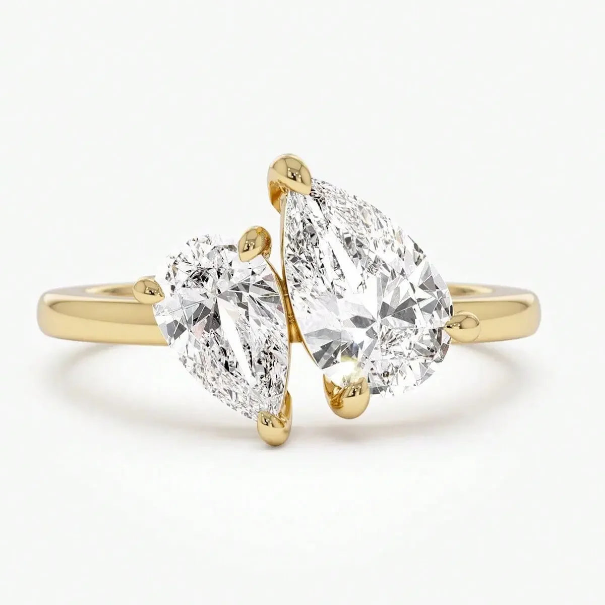 Silver Simple Classic Zircon Water Drop Ring For Women Engagement Wedding Luxury High Quality