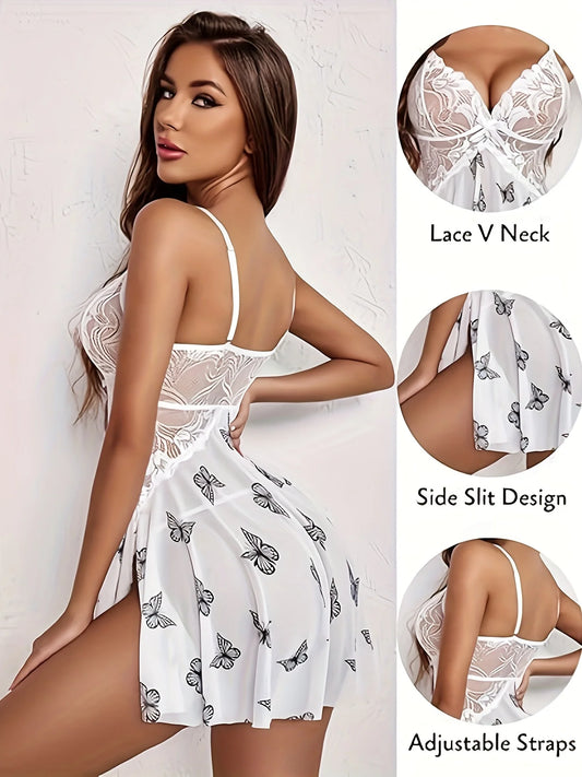 Women Sexy Lingerie Women Lace Sleepwear For Sexy Babydoll Underwear Transparent Lace Dress Nightdress Erotic Clothing