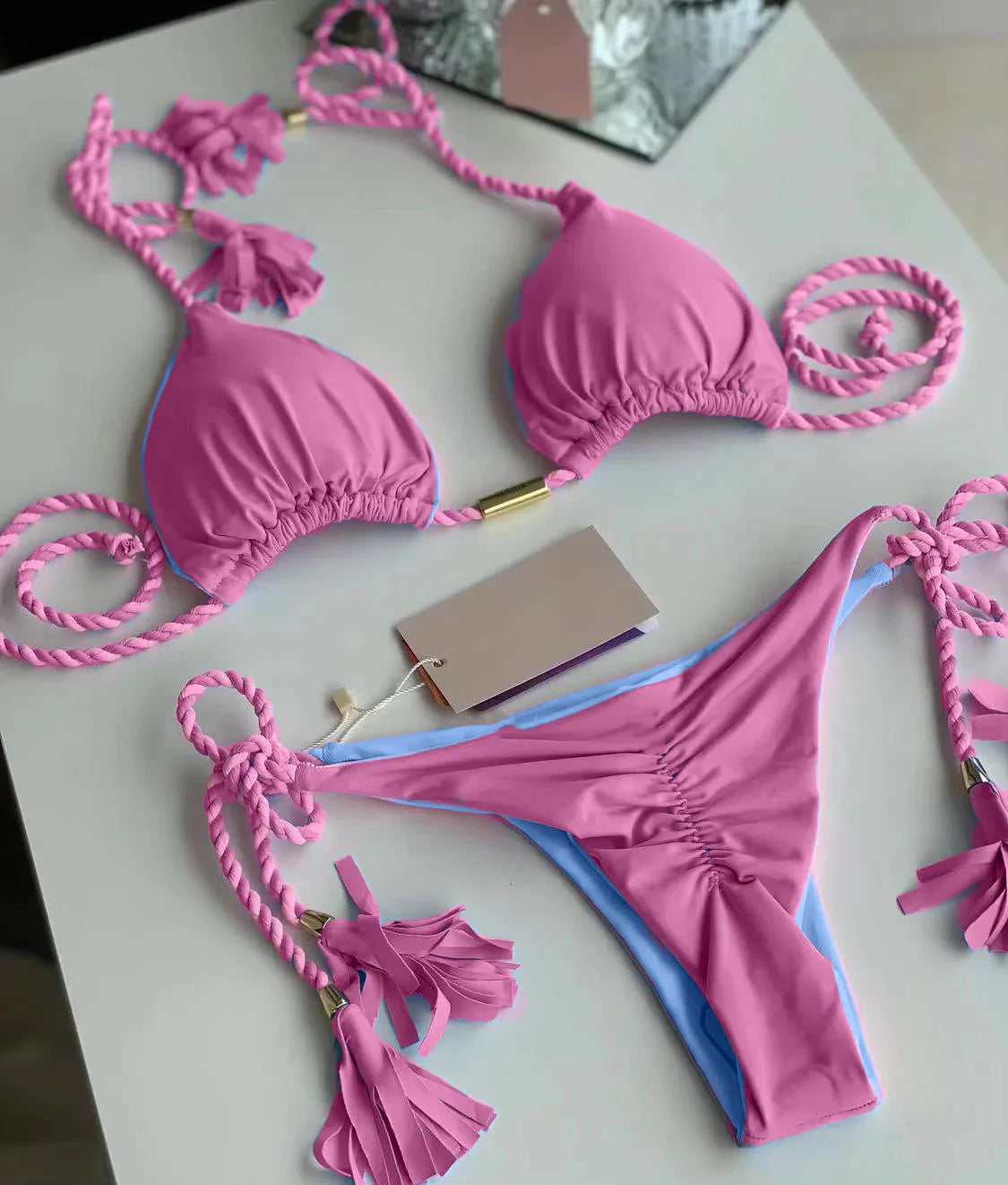 Bikini Triângulo com Cordões
