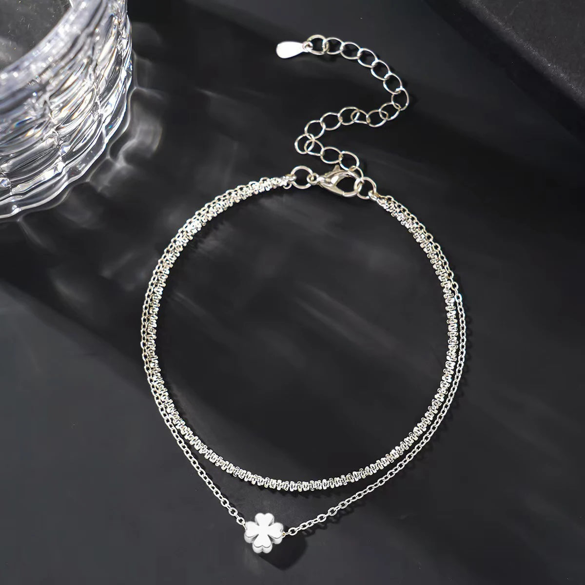 Bracelets for Women Girl Trendy Waterproof Zircon Charm Dainty Layer Chain Anklets