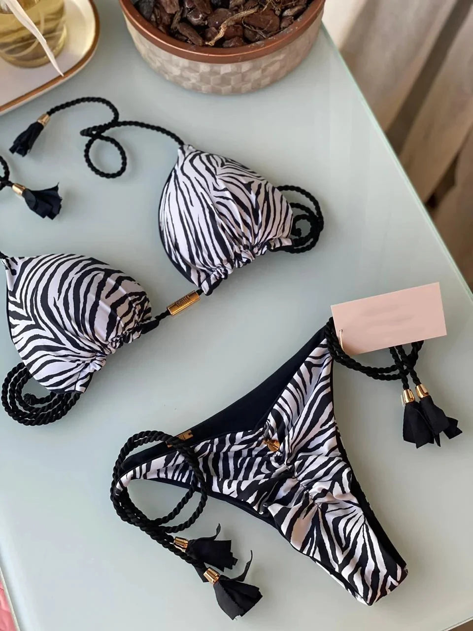 Bikini Triângulo com Cordões