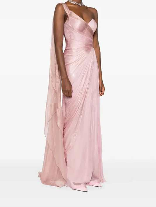 Pink Elegant Shiny Prom Gowns Sweetheart Mermaid Formal Occasion Dresses Women Modern Prom Party