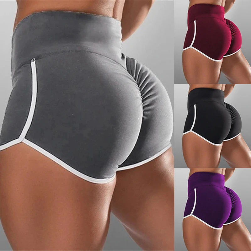 Shorts For Women Summer Elasticated Fold Design Shorts Sexy Ladies Training Gym Shorts Mini Skinny Fitness Short