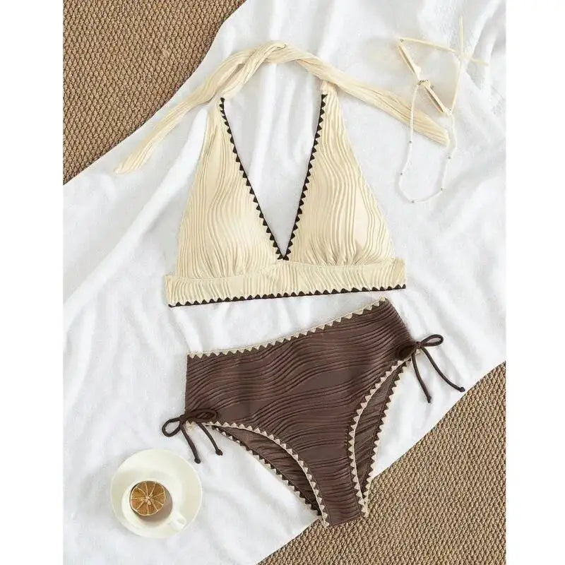 Sexy High Waist Bikinis Women's Swimwear Female Swimsuit For Swim Wear Bathing Suits Brazilian Bikini Set Beachwear Pool Bather