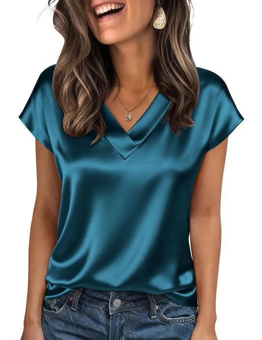 Blusa de Seda em Tom Creme