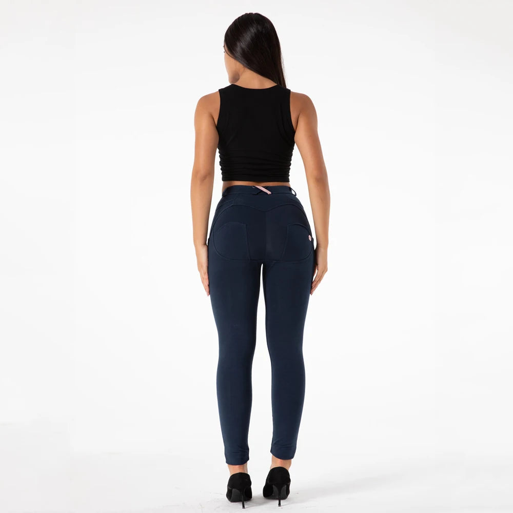 Leggings Gym Women's Sports Tight Skinny Navy Exercise Legging Stretch Athletic Leggins