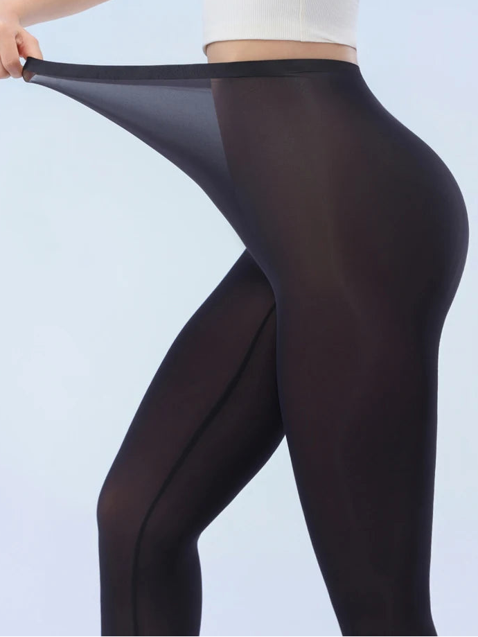 Summer Ultra-Thin Skin Sunscreen Leggings Women High Elastic Transparent Facial Mask Underwear Tight Sexy Sport Legging