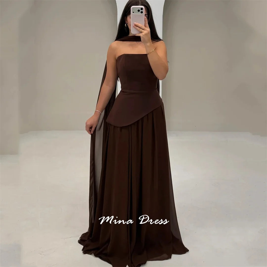 Luxurious Women's Evening Dresses for Special Occasions Tube Top Sleeveless and Backless Prom Dress Party