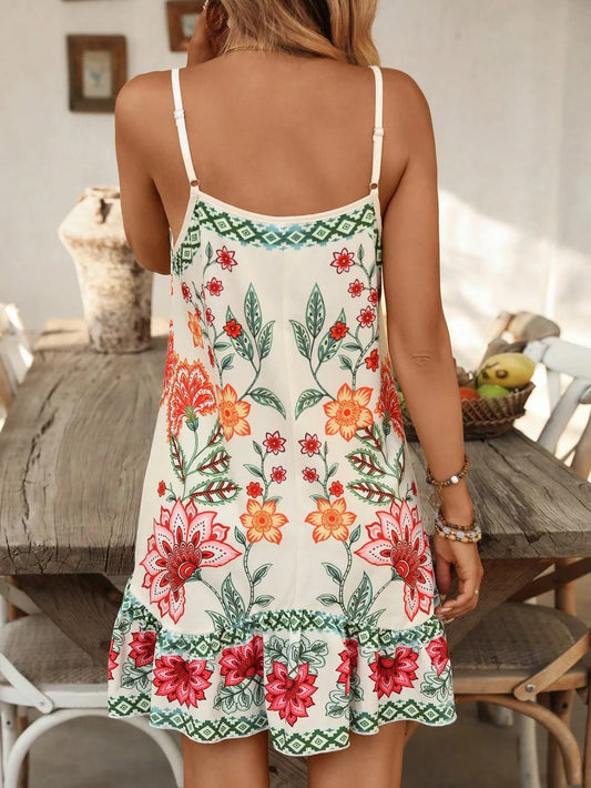 Vestido Midi em Tons Terra