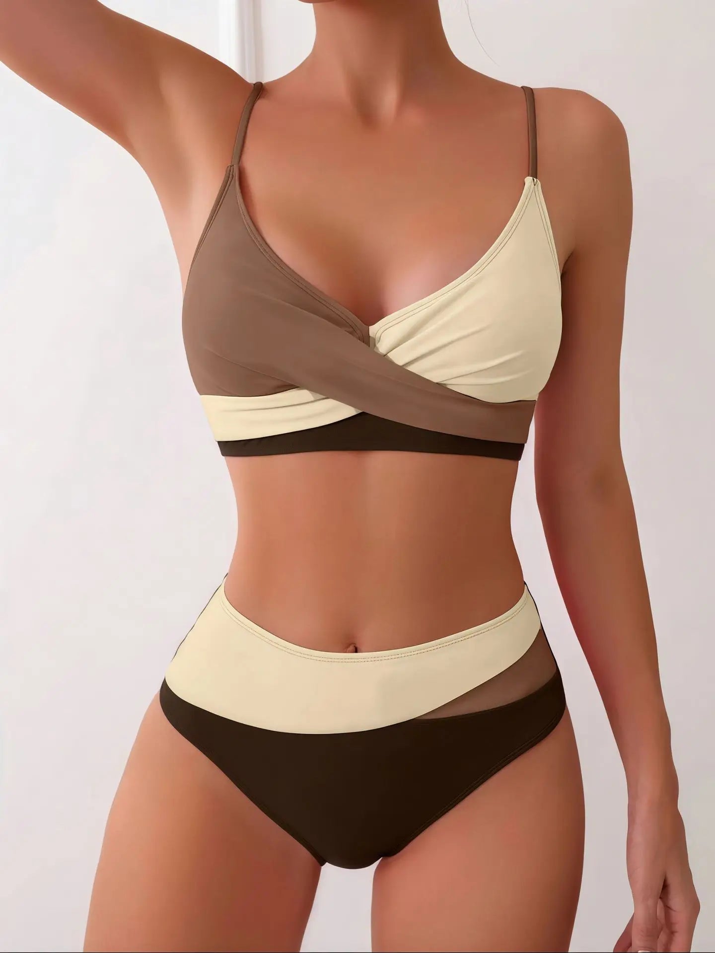 New bikini 2025 Swimsuit Sexy Women Tight Hollow Swimsuit Backless Swimwear Cross Push Up Beach Bathing Suit