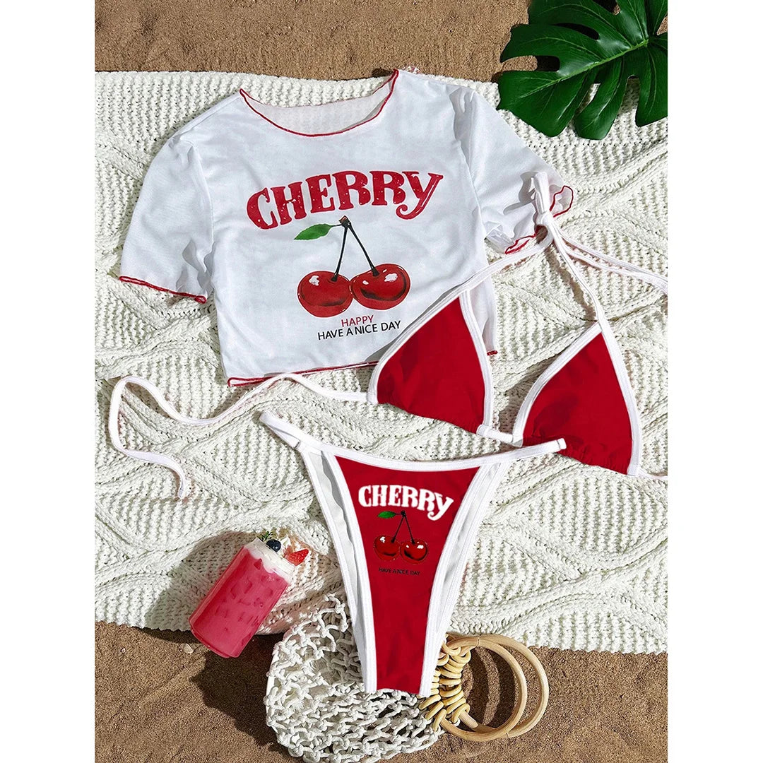 Bikini set Short Sleeve Bikini Female Swimsuit Women Swimwear Bather Bathing Suit Swim
