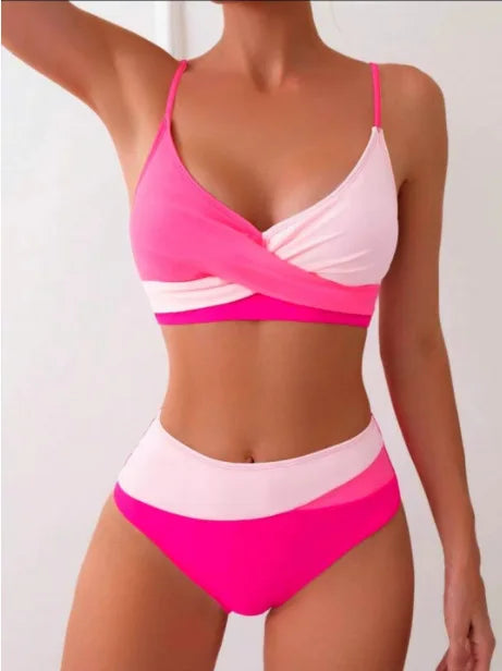 New bikini 2025 Swimsuit Sexy Women Tight Hollow Swimsuit Backless Swimwear Cross Push Up Beach Bathing Suit