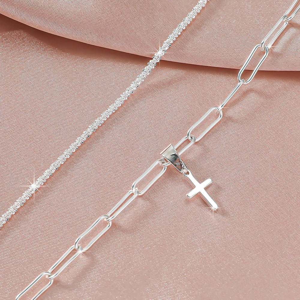 Bracelets for Women Girl Trendy Waterproof Zircon Charm Dainty Layer Chain Anklets