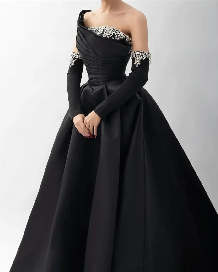 Elegant Satin Women's Evening Gown Elegant Dresses for Women Gala Party Dress Luxurious Simple Evening Wear Prom