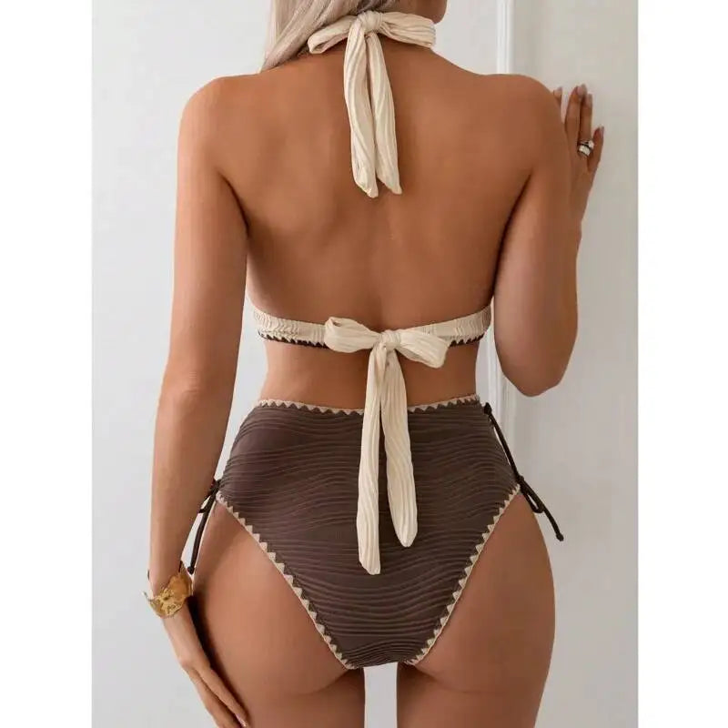 Sexy High Waist Bikinis Women's Swimwear Female Swimsuit For Swim Wear Bathing Suits Brazilian Bikini Set Beachwear Pool Bather