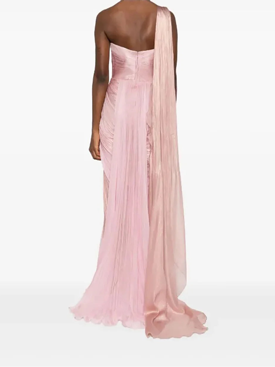 Pink Elegant Shiny Prom Gowns Sweetheart Mermaid Formal Occasion Dresses Women Modern Prom Party